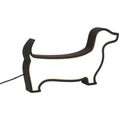 LED Kinderbureau lamp DOG LED/12W/230V zwart