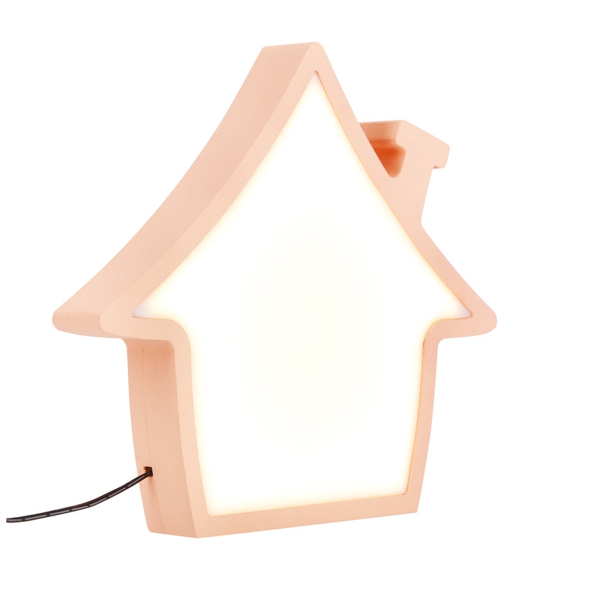 LED kinderbureaulamp HOUSE LED/10W/230V roze