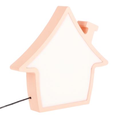 LED kinderbureaulamp HOUSE LED/10W/230V roze