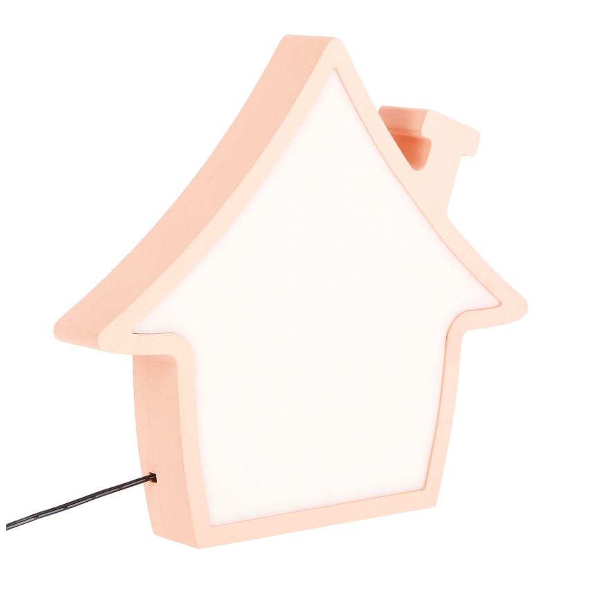 LED kinderbureaulamp HOUSE LED/10W/230V roze