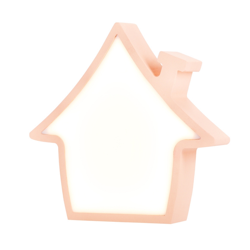 LED kinderbureaulamp HOUSE LED/10W/230V roze