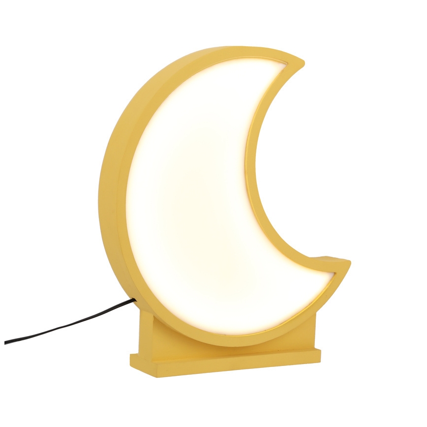 LED kinderbureaulamp MOON LED/12W/230V geel