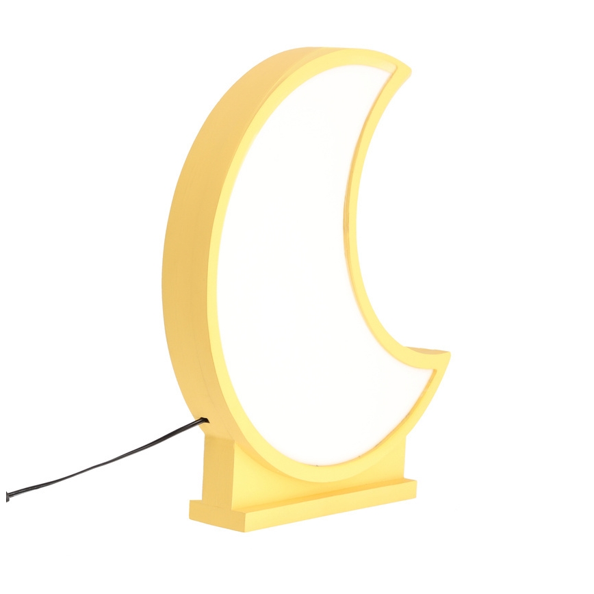 LED kinderbureaulamp MOON LED/12W/230V geel
