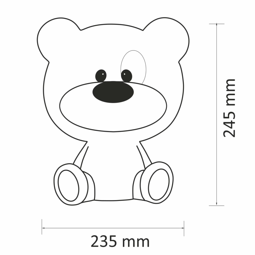 LED Kindernachtlampje dimbaar BIBI 2,5W/230V