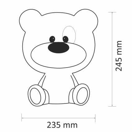 LED Kindernachtlampje dimbaar BIBI 2,5W/230V