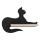 LED Kinderwandlamp met plank BLACK CAT LED/5W/230V,