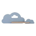 LED Kinderwandlamp met plank CLOUD LED/5W/230V blauw,