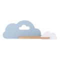 LED Kinderwandlamp met plank CLOUD LED/5W/230V blauw/wit,