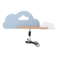 LED Kinderwandlamp met plank CLOUD LED/5W/230V blauw/wit,