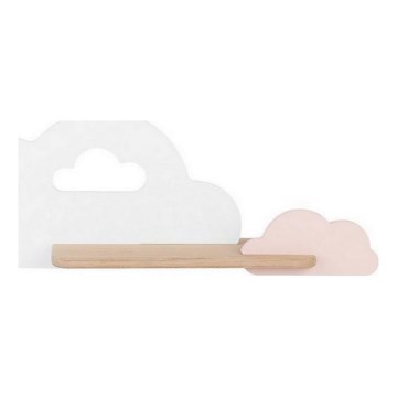 LED Kinderwandlamp met plank CLOUD LED/5W/230V wit/roze,