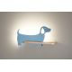 LED kinderwandlamp met plank DOG LED/5W/230V blauw/hout