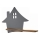 LED Kinderwandlamp met plank HOUSE LED/4W/230V grijs/hout,