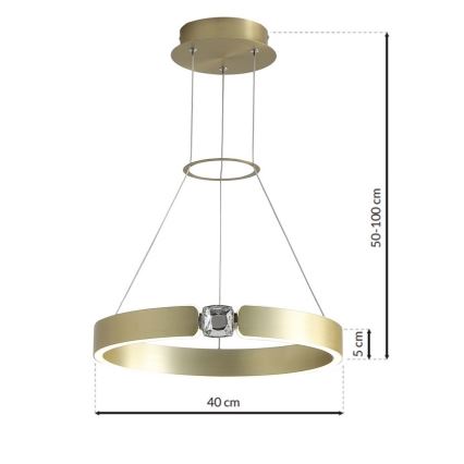 LED Kristallen kroonluchter aan koord SIRIUS LED/26W/230V