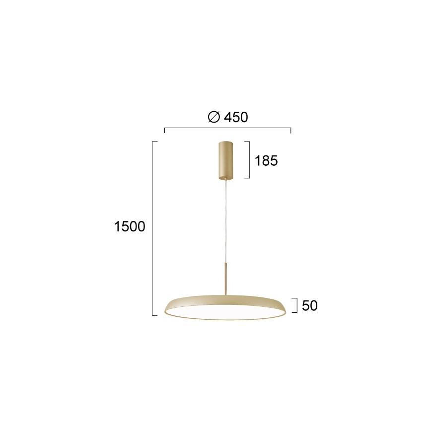 LED-kroonluchter aan kabel ART LED/41W/230V goud