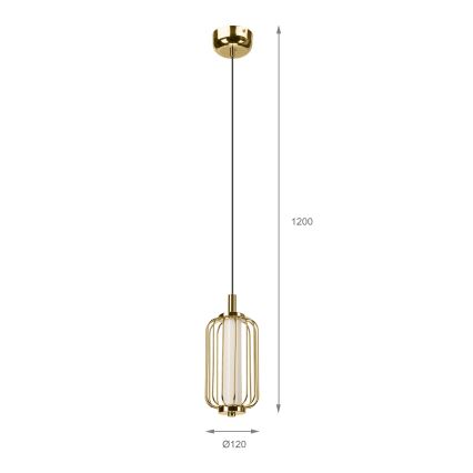 LED-kroonluchter aan kabel BONNIE LED/10W/230V 3000K goudkleurig