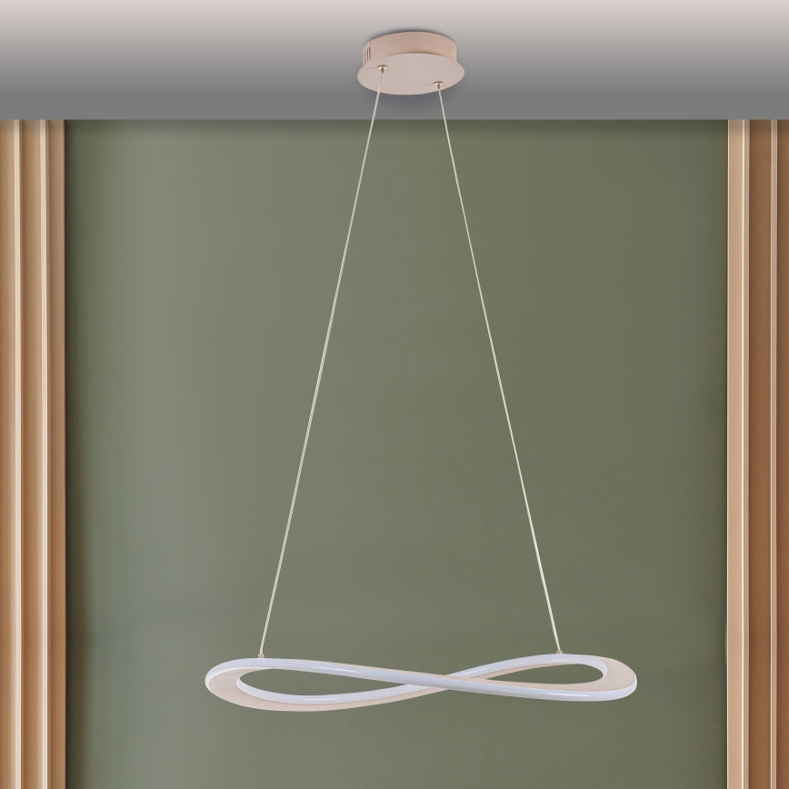 LED-kroonluchter aan kabel CASHMERE LED/40W/230V Ø 59,5 cm beige