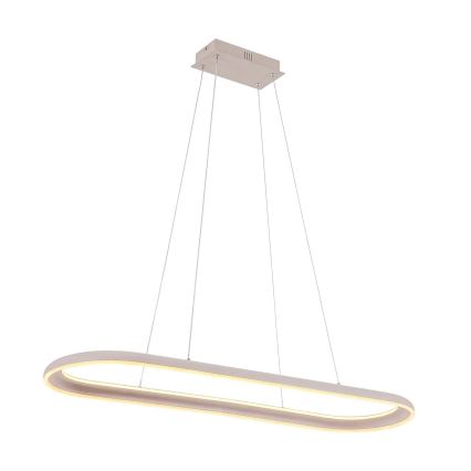 LED-kroonluchter aan kabel CASHMERE LED/80W/230V 30x100 cm beige