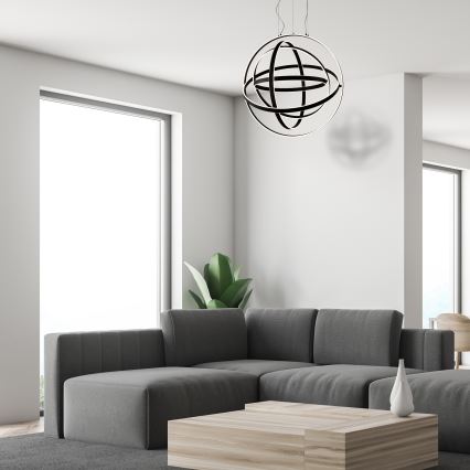 LED-kroonluchter aan kabel COPERNICUS LED/260W/230V zwart