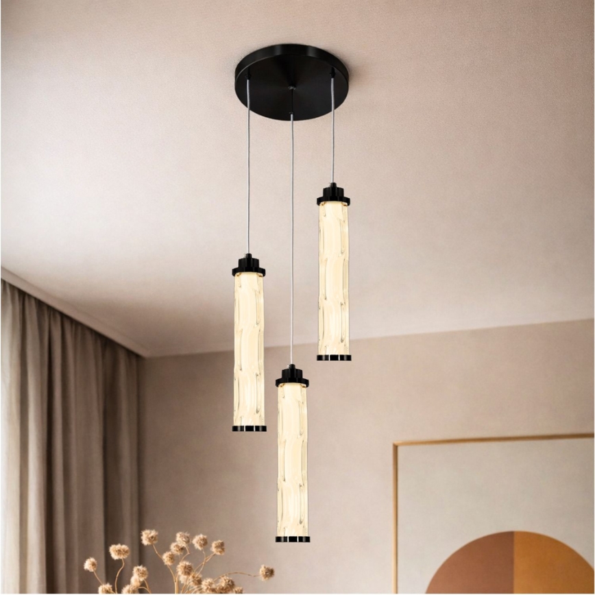 LED-kroonluchter aan kabel CORTE LED/25W/230V zwart