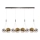 LED-kroonluchter aan kabel ENNA 12xG9/5W/230V 3000K rookkleurig/goud