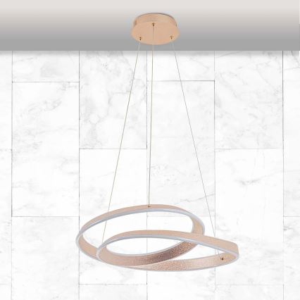 LED-kroonluchter aan kabel GLOW LED/75W/230V 4000K Ø 60 cm goudkleurig