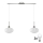 LED-kroonluchter aan kabel HARMA 2xE27/60W/230V mat chroom/wit