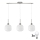 LED-kroonluchter aan kabel HARMA 3xE27/60W/230V mat chroom/wit