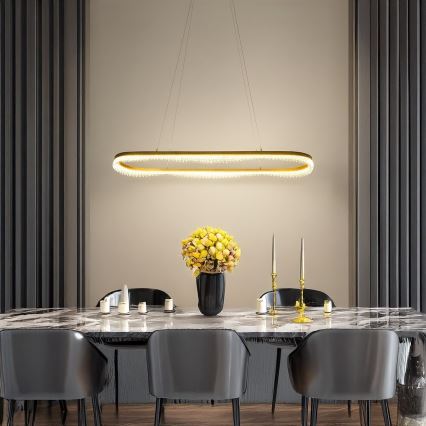 LED-kroonluchter aan kabel LED/45W/230V goudkleurig