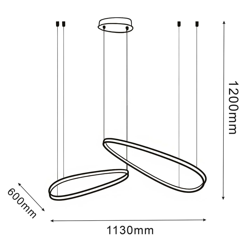 LED-kroonluchter aan kabel MICHELLE LED/48W/230V 4000K zwart