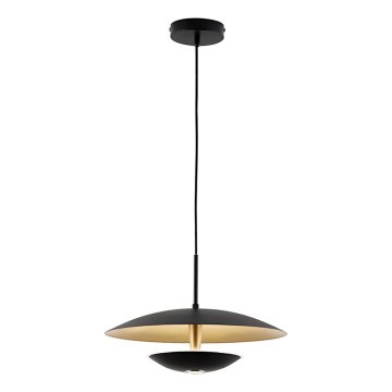 LED-kroonluchter aan kabel MONICA LED/16W/230V zwart/goud
