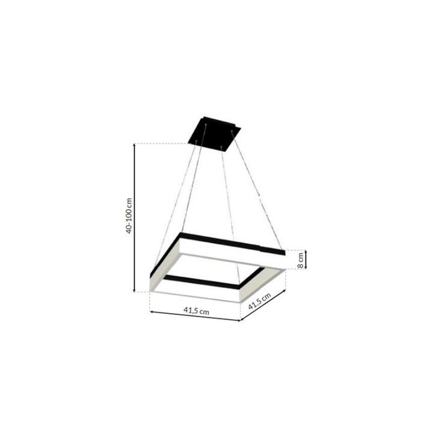 LED-kroonluchter aan kabel NERO LED/32W/230V