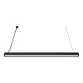 LED kroonluchter aan kabel/opbouw LED/44W/230V 3000K 120 cm zwart