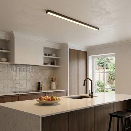 LED-kroonluchter aan kabel/opbouw LED/44W/230V 4000K 120 cm zwart
