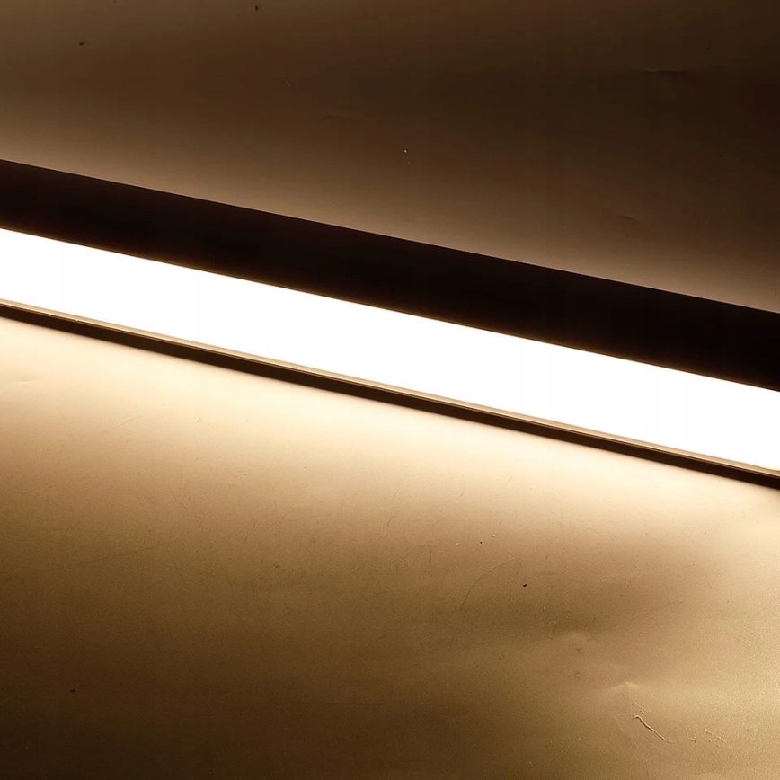 LED-kroonluchter aan kabel/opbouw LED/44W/230V 4000K 120 cm zwart