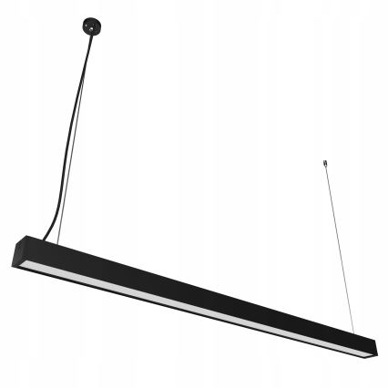 LED-kroonluchter aan kabel/opbouw LED/44W/230V 4000K 120 cm zwart