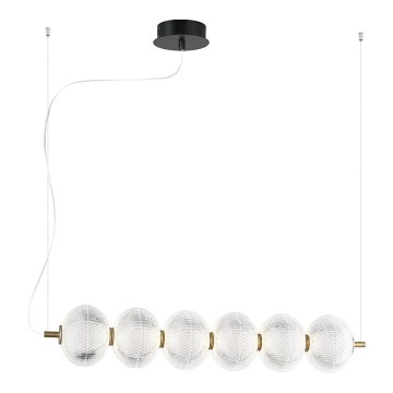 LED-kroonluchter aan kabel PELLUCID LED/23W/230V goud/transparant