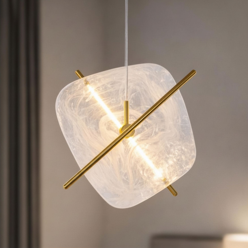 LED-kroonluchter aan kabel RELAX LED/15W/230V goud/wit