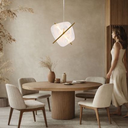 LED-kroonluchter aan kabel RELAX LED/15W/230V goud/wit