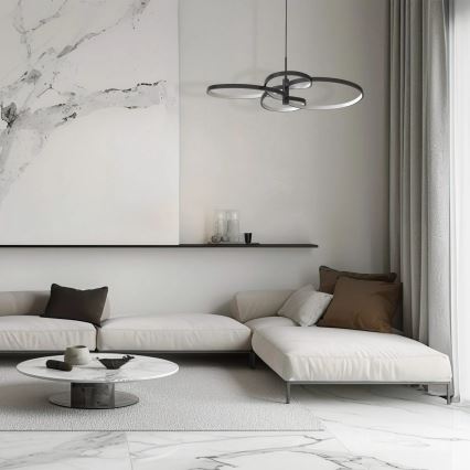 LED-kroonluchter aan kabel RIBBON LED/37W/230V 4000K zwart