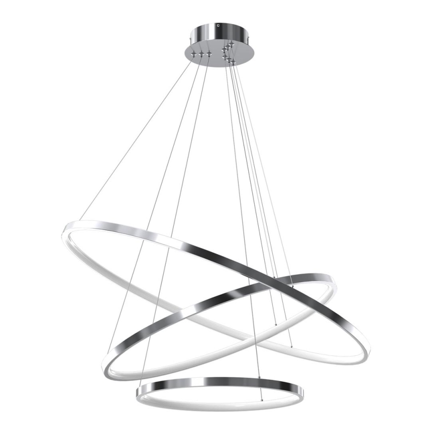 LED-kroonluchter aan kabel ROTONDA LED/93W/230V glanzend chroom