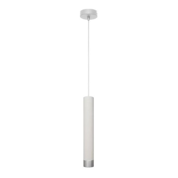 LED-kroonluchter aan kabel TUBA 1xGU10/4,8W/230V wit/glanzend chroom