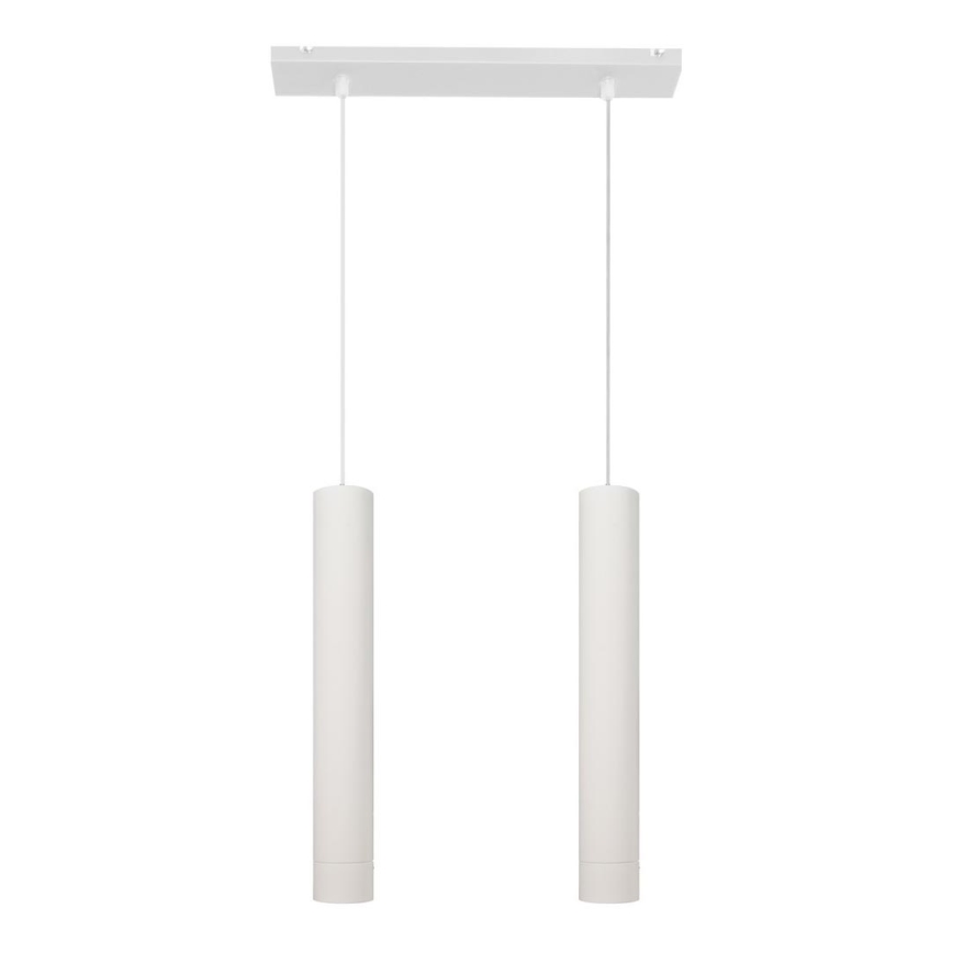 LED-kroonluchter aan kabel TUBA 2xGU10/4,8W/230V wit