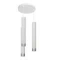 LED-kroonluchter aan kabel TUBA 3xGU10/4,8W/230V wit/glanzend chroom