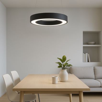 LED-kroonluchter aan kabel UNION LED/40W/230V 3000/4000/6500K Ø 40 cm zwart