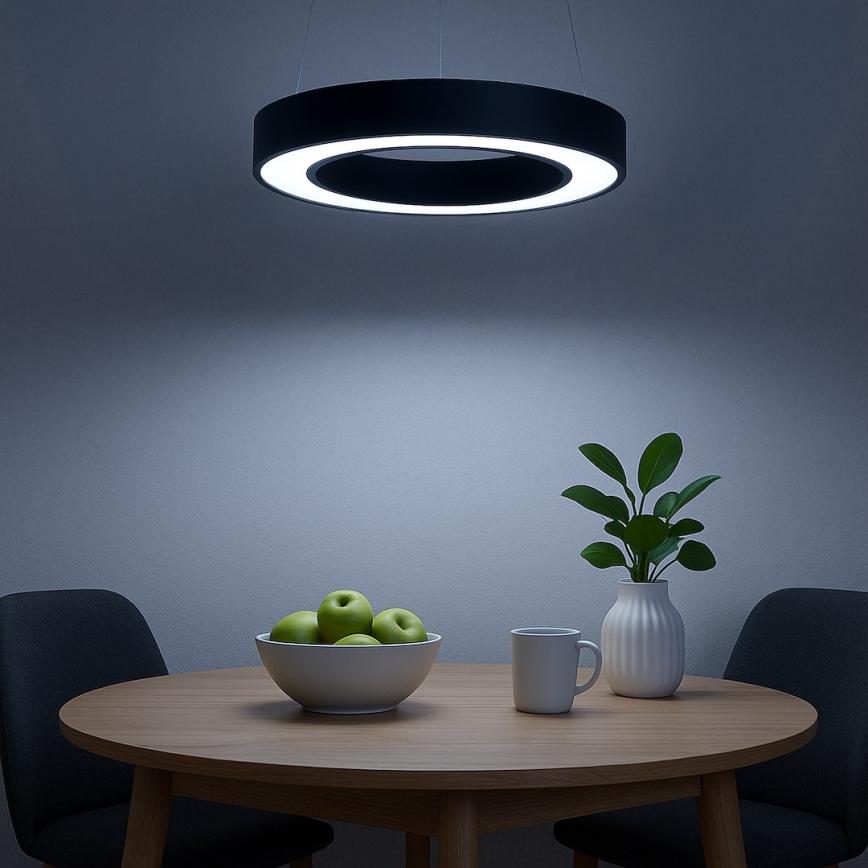 LED-kroonluchter aan kabel UNION LED/40W/230V 3000/4000/6500K Ø 40 cm zwart