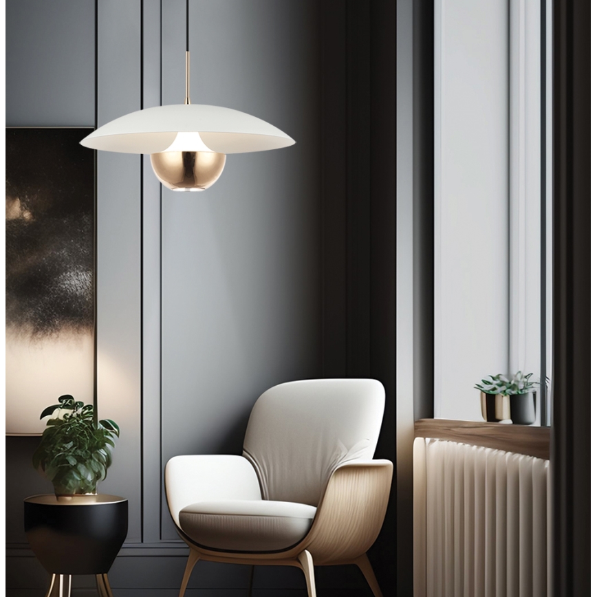 LED-kroonluchter aan kabel VALIA LED/9W/230V wit/goud