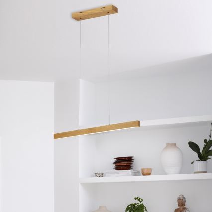 LED-kroonluchter aan kabel VERDE LED/18W/230V 3000K 76 cm eik