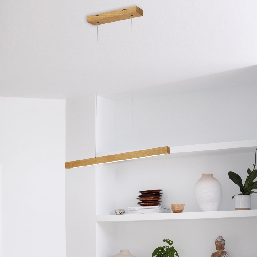 LED-kroonluchter aan kabel VERDE LED/18W/230V 3000K 76 cm eik