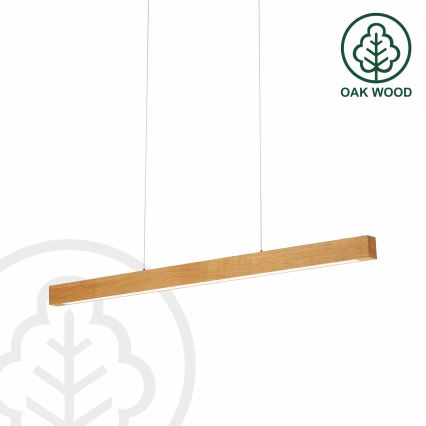 LED-kroonluchter aan kabel VERDE LED/18W/230V 3000K 76 cm eik