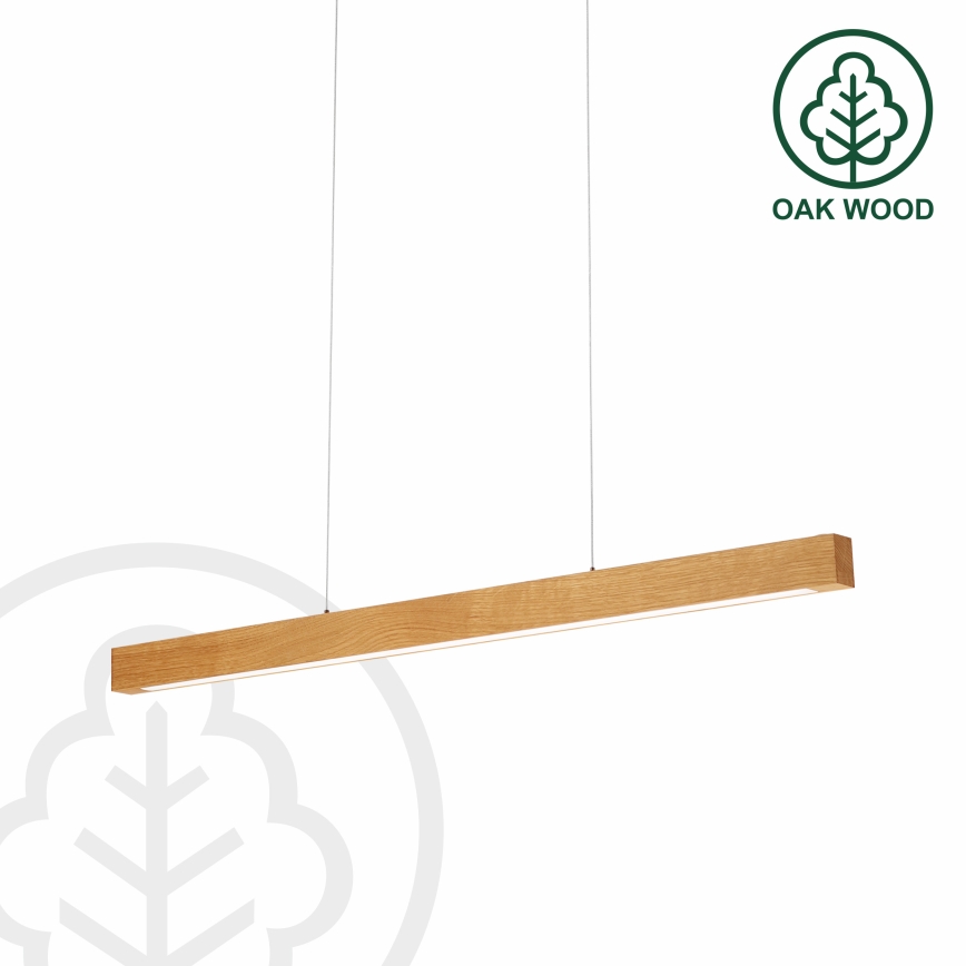 LED-kroonluchter aan kabel VERDE LED/18W/230V 3000K 76 cm eik